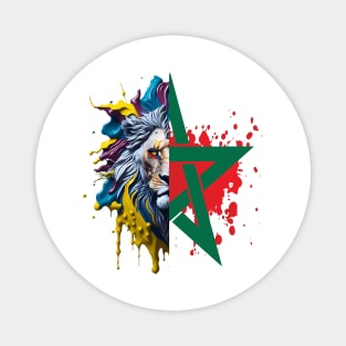 Proud Morocco Flag Gift Moroccan Lovers For Men's Women's Magnet